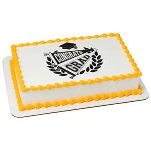 pennant graduation cake